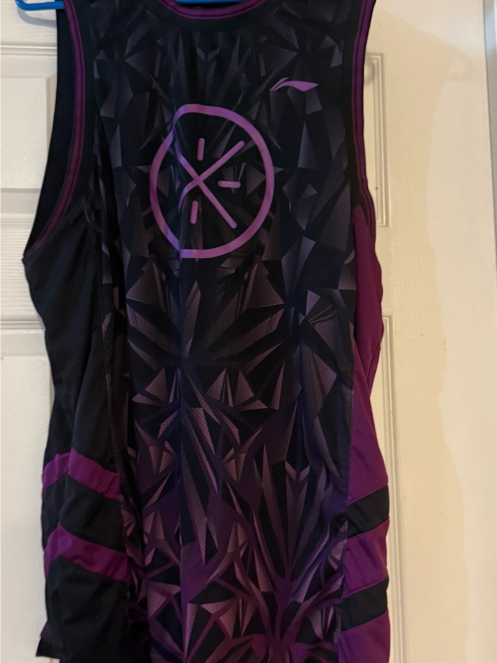 Men's Purple Geometric Performance Jersey - Unbranded